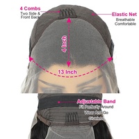 Perruque Synthétique 13*4 Grande Taille Ondulée Noire Courte Bouclée à Raie Libre en Fibre Haute Température avec Dentelle