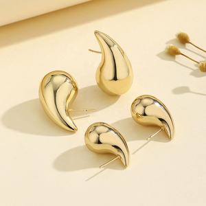 Pendientes de Gota de Agua de Oro de 18K de Alta Gama, Perla Natural, Aleación de Zinc Chapada en Rodio, Estilo Moderno para Bodas, Fiestas, Regalo - Product Image 6