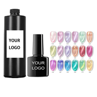 Gel à ongles magnétique effet œil de chat conforme aux normes européennes, brillant, 18 couleurs, non toxique, étiquette privée d'usine, gel à ongles effet œil de chat sans TPO