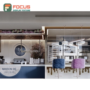 Exhibidor de Productos de Café Estilo Boutique, Acabado con Aspecto de Madera, Diseño de Estantes Abiertos, Exhibidor para Cafetería - Product Image 6