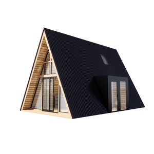 <span class=keywords><strong>Casa</strong></span> Prefabricada Moderna <span class=keywords><strong>en</strong></span> Forma <span class=keywords><strong>de</strong></span> A con Extensión Lateral Triangular, Cabaña Pequeña para Resort y Camping - Product Image 1