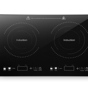 Table de cuisson à induction encastrable double zone avec 2 brûleurs, surface en céramique, commande tactile, 1300W+1800W, économie d'énergie, facile à nettoyer - Product Image 1