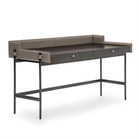 Bureau d'écriture moderne italien de luxe léger avec plateau en pierre, facile à assembler, pour bureau à domicile ou petit appartement