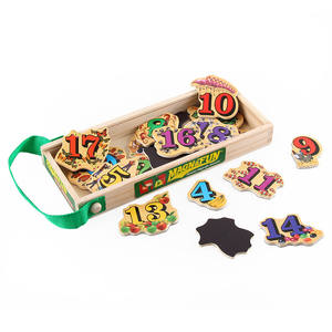 Stiker alfabet hewan mainan lintas batas kayu Puzzle dinosaurus 2026 papan gambar magnetik kulkas papan gambar edukasi anak-anak - Product Image 1