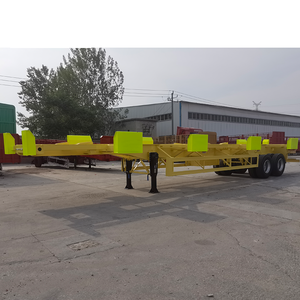 2 ejes 20ft 40ft Contenedor Puerto Transporte Semirremolque Esqueleto Semirremolque - Product Image 6