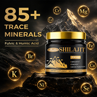 Résine de Shilajit Pur de l'Himalaya BK 100% OEM en Gommes 60G – Complément Alimentaire Adulte Riche en Plus de 85 Oligo-éléments et Acide Fulvique pour Améliorer l'Immunité