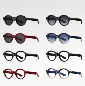 Wholesale Handmade Plate Anti-blue <b>Glasses</b> Fashion Vintage Tortoisesbill Driving Polarizing Sunglasses Round Sunglasses - Product Image 5