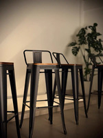 Chaises et tables en fer pour comptoir de club, cuisine industrielle, salle à manger, chaises hautes avec repose-pieds, tabouret de bar haut en métal moderne pour salon