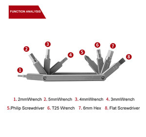 Kit essenziale riparazione pneumatici bici multifunzione bicicletta Multi strumento Set <span class=keywords><strong>accessori</strong></span> importanti <span class=keywords><strong>per</strong></span> i <span class=keywords><strong>ciclisti</strong></span> - Product Image 4