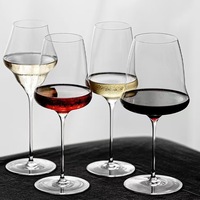 Verre à vin de Bordeaux à fleurs artisanal Josephine en cristal nuage ultra fin 1000 ml