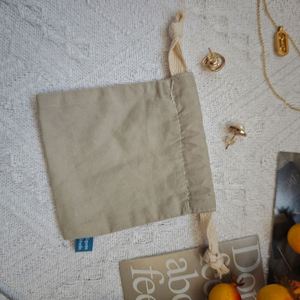 Eco-friendly <b>Mini</b> Cotton Jewelry Dust <b>Bag</b> Soft Drawstring Pouch for Travel Carry Earring Ring Necklace Anti-scratch Storage - Product Image 4