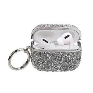 Para Airpods Case Diamond,HOCAYU Luxury Girl Bling Glitter Diamond funda protectora con Clip para Airpods Pro Caso