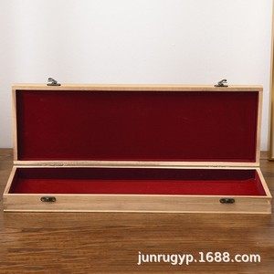 Caja de madera rectangular con cerradura para caligrafía y pintura, caja de regalo para manualidades, almacenamiento de espadas, abanicos, té y cápsulas de café - Product Image 1