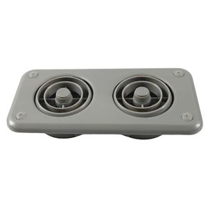 Sortie double grise - Grille d'aération - Compatible avec : Machines de chantier et véhicules de rénovation 190 x 92 mm Climatisation Grille d'aération - Product Image 4