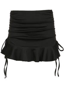 เครื่องแต่งกายแนวสตรีทชิควินเทจสำหรับผู้หญิงกระโปรงสั้นแต่งจีบทรงผอมเอวต่ำประดับเลื่อมเซ็กซี่สไตล์เกาหลีลำลองสำหรับฤดูใบไม้ร่วง - Product Image 6