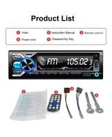 Pemutar MP3 Mobil Universal 1 DIN FM BT AUX USB Stereo Mobil Layar LCD Perekam Audio Tape Radio