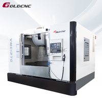 Centre d'usinage vertical 5 axes GOLDCNC, fraiseuse CNC VMC1270 avec broche BT40, broche simple, système de commande GSK