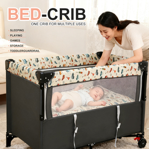 Cuna <span class=keywords><strong>Colecho</strong></span> Multifuncional con Certificación EN y ASTM, con Cambiador para Bebés, para Importadores - Product Image 1