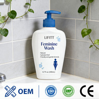 Nettoyant intime personnalisé à l'acide lactique de rose et à l'ananas pour l'hygiène féminine, nettoyage doux, équilibre du pH, apaisant, anti-démangeaisons