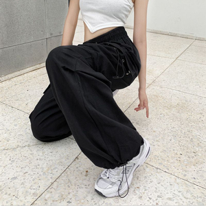 Pantalones <span class=keywords><strong>Cargo</strong></span> de Alta Calidad para <span class=keywords><strong>Mujer</strong></span> <span class=keywords><strong>H</strong></span>-725, Pantalones Rectos con Cordón y Bolsillos Grandes, Pantalones Jogger Holgados para <span class=keywords><strong>Mujer</strong></span> - Product Image 3