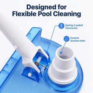 Tête d'aspirateur de <span class=keywords><strong>piscine</strong></span> semi-circulaire bleue transparente avec poignée à clipser facilement en forme de queue de poisson - Product Image 3