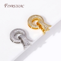 Fournitures de fabrication de bijoux de mode : Connecteurs plaqués or 18 carats avec incrustation de zircon et perle pour bracelets/colliers, fermoirs, accessoires DIY, sac OPP