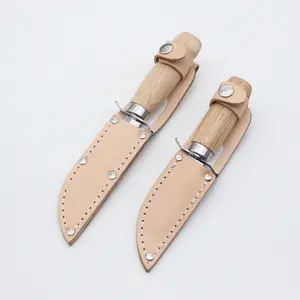 New Arrival Beech Wood Double Finger Guard Safety Outdoor Fixed Blade Camping Knife For Kids