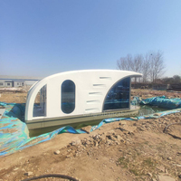Bateau Flottant de Luxe Facile à Assembler Maison Préfabriquée Hôtel Conteneur sur l'Eau Hôtel Flottant Bateau Amphibie Bateau Maison