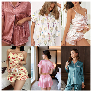 Conjunto de Pijama de Algodón para Mujer, Manga Corta, Dos Piezas, con Botones, Estampado de Lunares, Ropa de Dormir de Verano, Suave y Cómoda - Product Image 3
