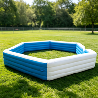 Structure gonflable Octogonale pour aire de jeux Gaga Ball, idéale pour les enfants, les événements extérieurs, les camps scolaires, les anniversaires et la location.