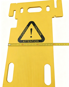 Barrera de seguridad plegable amarilla de plástico corrugado PP, valla temporal modular de advertencia para elevadores - Product Image 5
