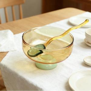 Bol à dessert et salade double transparent en verre borosilicate haute résistance, plat isolant pour légumes et fruits, soupière jetable - Product Image 6