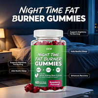 Gummies Brûle-Graisse Nocturnes à l'Extrait de Haricot Blanc Saveur Framboise 60 Gummies à Base de Pectine Supplément OEM