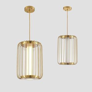 Nouvelle <span class=keywords><strong>Suspension</strong></span> LED Dorée Style Chinois Simple en Fer Forgé, Design Cage à Oiseaux, pour Chevet, Bar Zen, <span class=keywords><strong>Salon</strong></span> de Thé, Chambre, Bureau, Entrée, à <span class=keywords><strong>Suspension</strong></span> Basse - Product Image 1