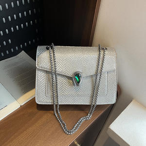 Sacs à main vintage brillants sacs à bandoulière à chaîne pour dames sacs à main pochette de soirée sacs en argent pour femmes - Product Image 2