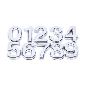 Emblema de <span class=keywords><strong>Coche</strong></span> con Letras y Números 3D 4D Cromados Electrochapados en Color Personalizado, Adhesivo para Placa de <span class=keywords><strong>Matrícula</strong></span> - Product Image 5