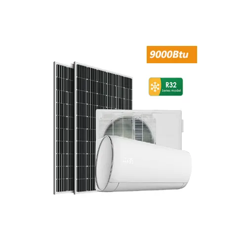 Wand montage 9000Btu Solar Klimaanlage Hybrid mit Solar panel Energie und Solarstrom anlage