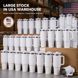 Gobelet de sublimation vierge de 40 oz, stock entrepôt USA, prêt à être expédié, <span class=keywords><strong>tasse</strong></span> de voyage personnalisable avec poignée et paille - Product Image 4