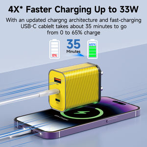 Inde Plug Pin Stock 3 en 1 GaN 71W Max <span class=keywords><strong>Chargeur</strong></span> <span class=keywords><strong>rapide</strong></span> Type C et ports USB pour Nothing <span class=keywords><strong>One</strong></span> <span class=keywords><strong>Plus</strong></span> motorola samsung Téléphone portable - Product Image 4