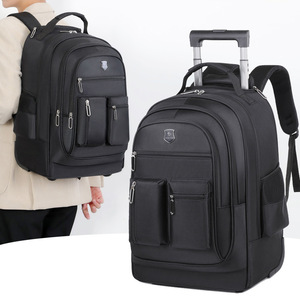 Sac à dos unisexe Oxford pour l'école et les voyages avec poignée télescopique et logo personnalisable pour les collégiens, MOQ100 - Product Image 1