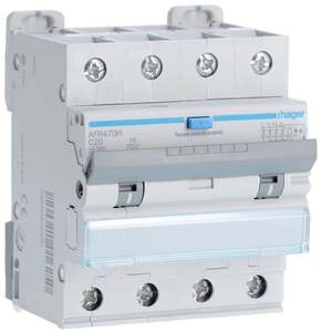AFR470H Personalizzabile con RCBO Hagers 10000A 4P curva C 20A A-HI 300mA 4M - Product Image 1