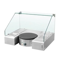 Nouvelle conception de machine à crêpes et à gaufres Marupin en acier inoxydable, plaques de cuisson de 200 mm, chauffage par convection, garantie d'un an