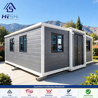 Maison conteneur extensible 20/40 pieds, 3 chambres, pliable, clé en main, pour espaces restreints, normes australiennes