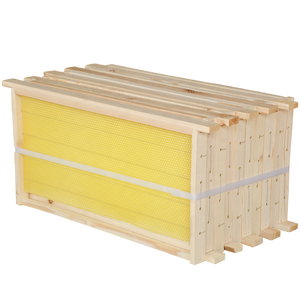 Marco de abeja con hoja de base de cera de abeja Marco de <span class=keywords><strong>colmena</strong></span> de abeja de madera profunda ensamblada para Apicultura - Product Image 1