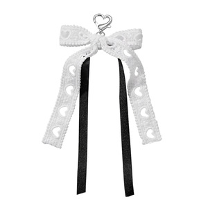 2025 mode personnalisé blanc évider amour arc motif léopard flotteur porte-clés sac pendentif - Product Image 5
