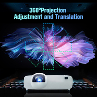 Projection laser sur verre, résolution holographique HD, courte focale et 5500 lumens pour une utilisation en intérieur