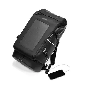 fashion water resist USB charging multifunction backpack solar battery power bank panel bag outdoor travel bag
