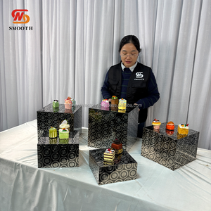 Zócalo de mesa de Metal de acero inoxidable moderno, centro de mesa de boda suave y decoraciones para fiestas, soporte de exhibición de pastel de postre - Product Image 5