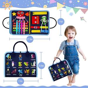 Nouveau feutre préscolaire montessori enfant en bas âge jouets d'apprentissage planche occupée sensorielle - Product Image 3