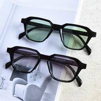 Lunettes de soleil rétro pour hommes et femmes, monture carrée TR+CP avec rivets, protection UV400 pour la conduite en extérieur, lunettes de luxe de marque